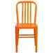 Flash Furniture CH-61200-18-OR-GG Orange Metal Indoor / Outdoor Chair with Vertical Slat Back Flash Furniture CH-61200-18-OR-GG Orange Metal Indoor / Outdoor Chair with Vertical Slat Back