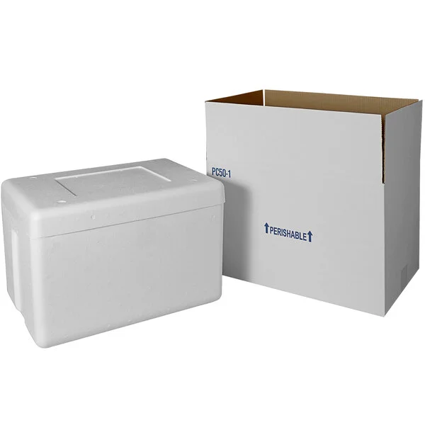 Insulated Shipping Box with Foam Cooler 19 1/2