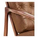 QA Group Mid-Century Modern Brown Faux Leather Tufted Lordelo Lounge Loveseat with Natural Wooden Frame QA Group Mid-Century Modern Brown Faux Leather Tufted Lordelo Lounge Loveseat with Natural Wooden Frame