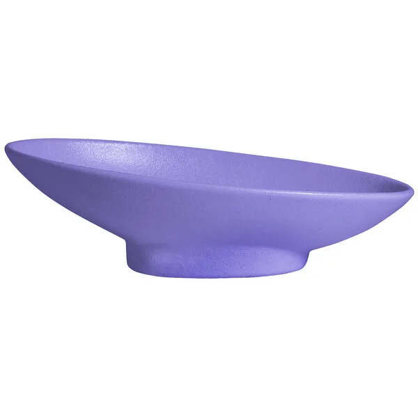 G.E.T. Enterprises BO204-MOD-LV Bugambilia 1.4 Qt. Smooth MOD Finish Lavender Resin-Coated Aluminum Deep Large Oval Sphere