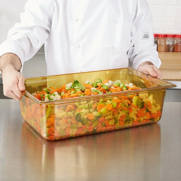 Vollrath 9006410 Super Pan® Full Size Amber High Heat Plastic Food Pan - 6
