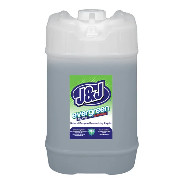 J & J Evergreen 2213445132511 5 Gallon Mulberry Scent Natural Liquid Enzyme Deodorizer / Waste Digestor for Portable Restrooms J & J Evergreen 2213445132511 5 Gallon Mulberry Scent Natural Liquid Enzyme Deodorizer / Waste Digestor for Portable Restrooms