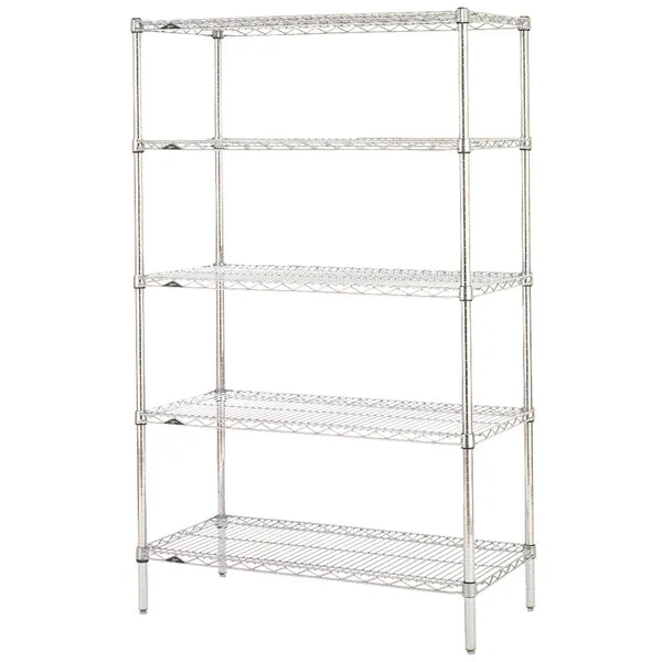 Metro 5N557C Super Erecta Chrome Wire Stationary Starter Shelving Unit - 24 Metro 5N557C Super Erecta Chrome Wire Stationary Starter Shelving Unit - 24