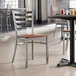 Lancaster Table & Seating Clear Coat Finish Ladder Back Chair with Antique Walnut Wood Seat - Detached Seat Lancaster Table & Seating Clear Coat Finish Ladder Back Chair with Antique Walnut Wood Seat - Detached Seat