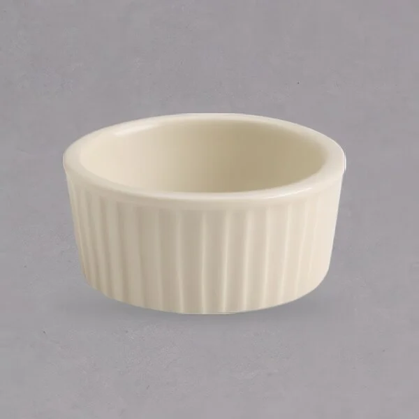 Homer Laughlin from Steelite International HL14300 2 oz. Unique Ivory (American White) Fluted China Ramekin - 72/Case Homer Laughlin from Steelite International HL14300 2 oz. Unique Ivory (American White) Fluted China Ramekin - 72/Case