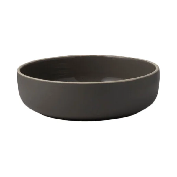 Homer Laughlin Ivory Woodland from Steelite International 1.5 Qt. Round Truffle Gray China Bowl - 12/Case