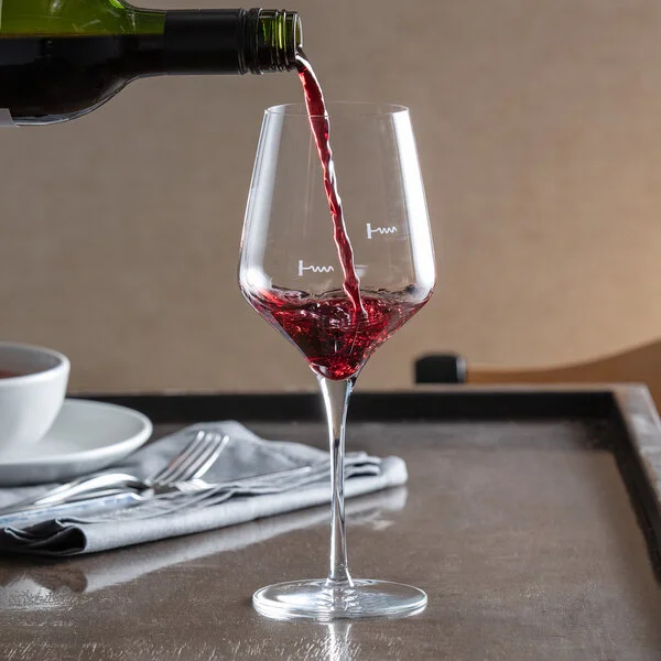Reserve by Libbey 9323/U225A Acura Prism 16 oz. Pour Control 9 oz. / 6 oz. Wine Glass - 12/Case