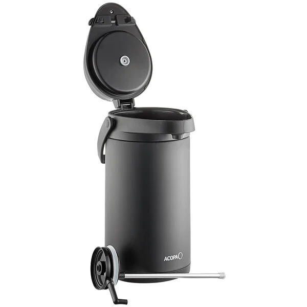 Acopa 4 Liter Stainless Steel Lined Matte Black Airpot with Metal Lever Acopa 4 Liter Stainless Steel Lined Matte Black Airpot with Metal Lever