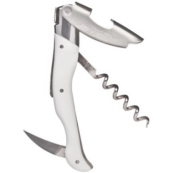 Laguiole Millesime from Steelite International Corkscrew with White Horn ABS Handle 3334 Laguiole Millesime from Steelite International Corkscrew with White Horn ABS Handle 3334
