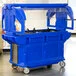 Cambro VBRU5186 Navy Blue 5' Versa Ultra Food / Salad Bar with Storage and Standard Casters Cambro VBRU5186 Navy Blue 5' Versa Ultra Food / Salad Bar with Storage and Standard Casters
