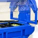 Cambro VBRU5186 Navy Blue 5' Versa Ultra Food / Salad Bar with Storage and Standard Casters Cambro VBRU5186 Navy Blue 5' Versa Ultra Food / Salad Bar with Storage and Standard Casters