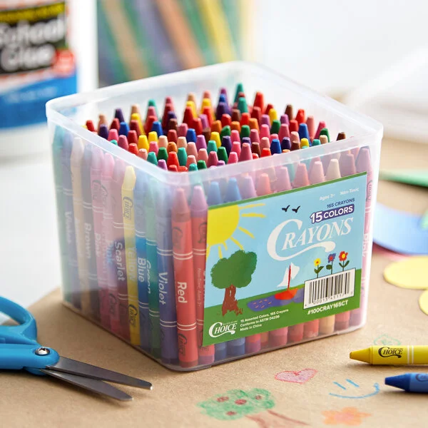 Choice 165-Count Bulk School Crayon Bucket