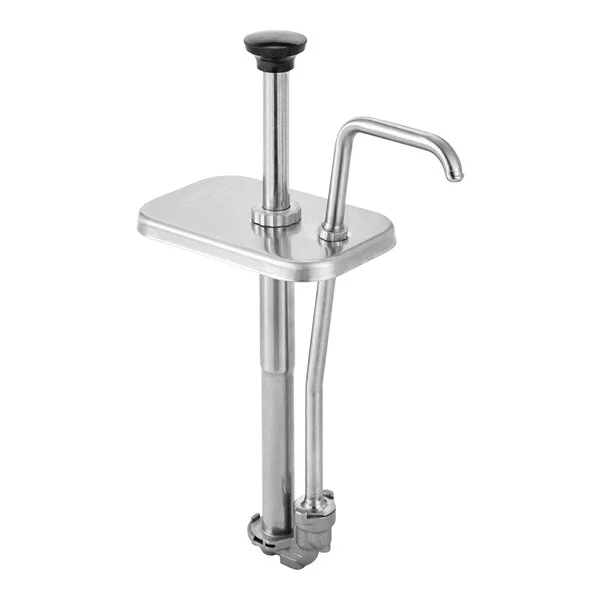 Server Stainless Steel 1.25 oz. Pump with Lid for Standard 3.5 Qt. Fountain Jar