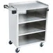 Lakeside 615 4 Shelf Standard Duty Stainless Steel Utility Cart with Enclosed Base - 16 1/2 Lakeside 615 4 Shelf Standard Duty Stainless Steel Utility Cart with Enclosed Base - 16 1/2