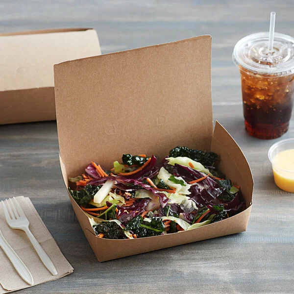 Fold-Pak 02BPDINEEM Bio-Plus Dine Kraft Microwavable Paper #2 Take-Out Container 7 3/4 Fold-Pak 02BPDINEEM Bio-Plus Dine Kraft Microwavable Paper #2 Take-Out Container 7 3/4