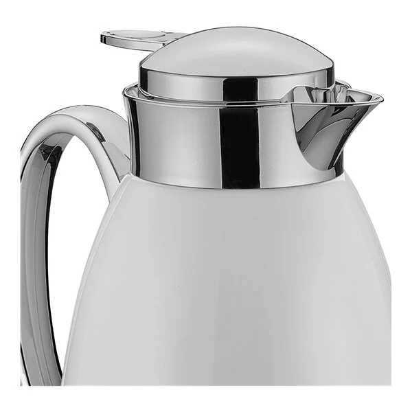 Cilio Venezia 34 oz. Stainless Steel White Insulated Carafe / Server C543933 Cilio Venezia 34 oz. Stainless Steel White Insulated Carafe / Server C543933