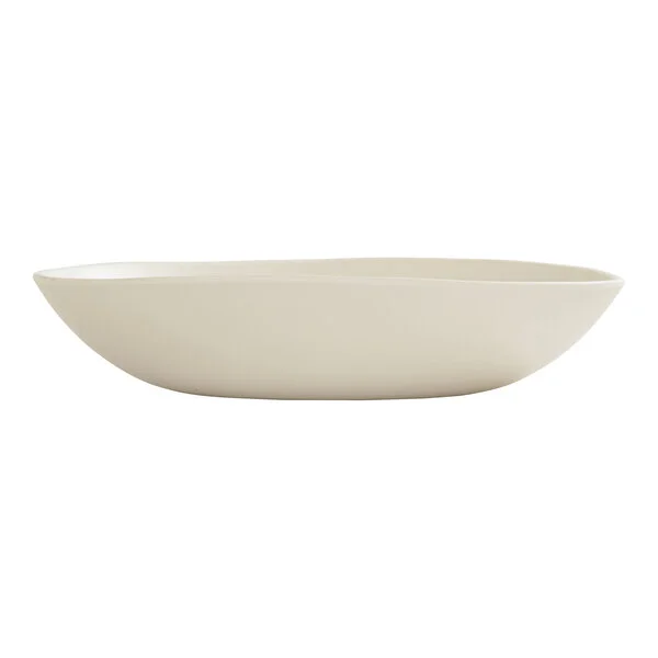 Cal-Mil Bali 140 oz. Ivory Irregular Round Melamine Pasta Bowl - 6/Case Cal-Mil Bali 140 oz. Ivory Irregular Round Melamine Pasta Bowl - 6/Case
