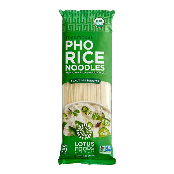 Lotus Foods Organic Traditional Pho Rice Noodles 8 oz. - 8/Case Lotus Foods Organic Traditional Pho Rice Noodles 8 oz. - 8/Case