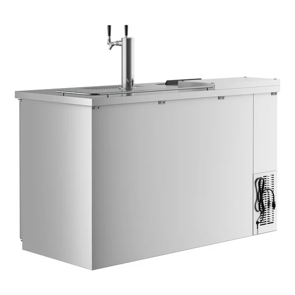 Avantco UDD-2-CT-S Stainless Steel Kegerator / Beer Dispenser with Double Tap Tower and Club Top - (2) 1/2 Keg Capacity Avantco UDD-2-CT-S Stainless Steel Kegerator / Beer Dispenser with Double Tap Tower and Club Top - (2) 1/2 Keg Capacity