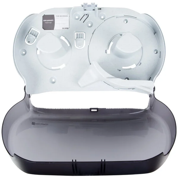 San Jamar R4000TBK Twin Classic Double Roll Jumbo Toilet Tissue Dispenser - Black Pearl San Jamar R4000TBK Twin Classic Double Roll Jumbo Toilet Tissue Dispenser - Black Pearl
