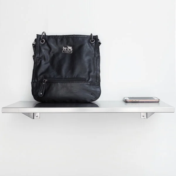 Bobrick B-298 x 24 Stainless Steel Shelf with Satin Finish - 24 Bobrick B-298 x 24 Stainless Steel Shelf with Satin Finish - 24
