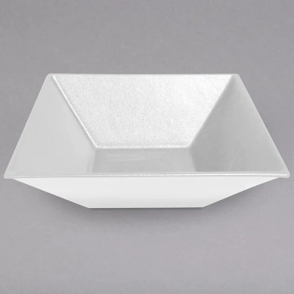 G.E.T. Enterprises BSD16-MOD-WW Bugambilia 13.5 Qt. Smooth MOD Finish White Resin-Coated Aluminum XL Deep Square Bowl