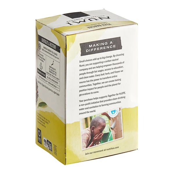 Numi Organic Yuzu Bancha Tea Bags - 16/Box Numi Organic Yuzu Bancha Tea Bags - 16/Box