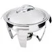 Vollrath 49521 4.2 Qt. Maximillian Steel Medium Round Chafer with Stainless Steel Accents Vollrath 49521 4.2 Qt. Maximillian Steel Medium Round Chafer with Stainless Steel Accents