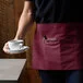 Choice Burgundy Poly-Cotton Standard Waist Apron with 3 Pockets - 12 Choice Burgundy Poly-Cotton Standard Waist Apron with 3 Pockets - 12