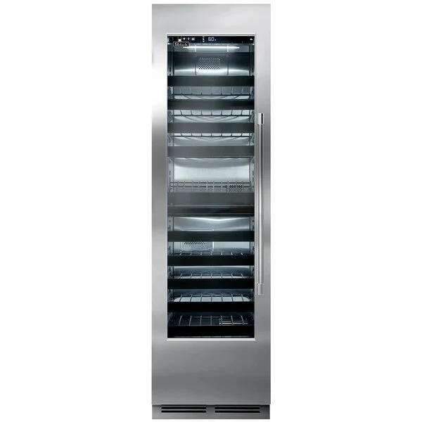 Perlick CC24D-1-4L Single Section 86-Bottle Dual Zone Stainless Steel Left-Hinged Full Glass Door Wine Refrigerator