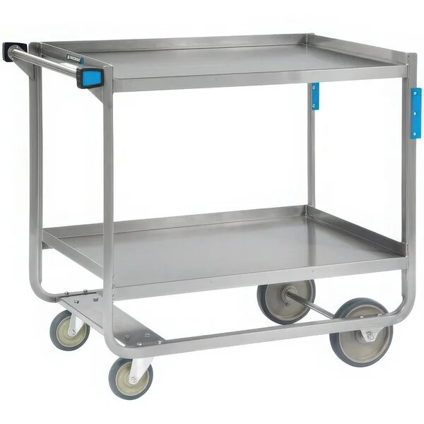 Lakeside 558 Heavy Duty NSF Stainless Steel 2 Shelf Utility Cart - 22 3/8 Lakeside 558 Heavy Duty NSF Stainless Steel 2 Shelf Utility Cart - 22 3/8
