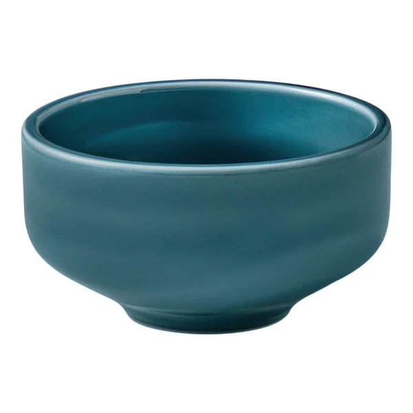 Schonwald Companion 11.9 oz. Petrol Blue Porcelain Coupe Bowl - Sample