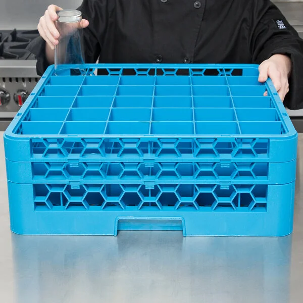 Carlisle RG36-214 OptiClean 36 Compartment Glass Rack with 2 Extenders Carlisle RG36-214 OptiClean 36 Compartment Glass Rack with 2 Extenders
