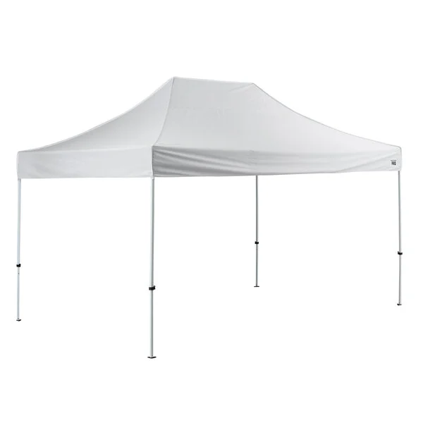 Backyard Pro Courtyard Series 10' x 15' White Straight Leg Regular-Duty Steel Instant Pop-Up Canopy Tent Backyard Pro Courtyard Series 10' x 15' White Straight Leg Regular-Duty Steel Instant Pop-Up Canopy Tent