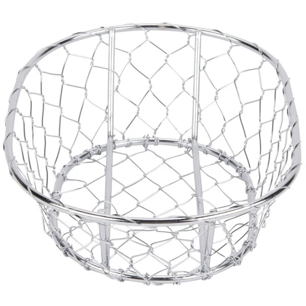American Metalcraft WIR3 Oval Chrome Chicken Wire Basket - 9 1/2 American Metalcraft WIR3 Oval Chrome Chicken Wire Basket - 9 1/2