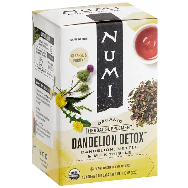 Numi Organic Dandelion Detox Herbal Tea Bags - 96/Case Numi Organic Dandelion Detox Herbal Tea Bags - 96/Case