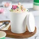 Choice 1 Qt. White Paper Double-Wall Frozen Yogurt / Food Cup with Paper Lid - 250/Case Choice 1 Qt. White Paper Double-Wall Frozen Yogurt / Food Cup with Paper Lid - 250/Case