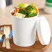 Choice 1 Qt. White Paper Double-Wall Frozen Yogurt / Food Cup with Paper Lid - 250/Case Choice 1 Qt. White Paper Double-Wall Frozen Yogurt / Food Cup with Paper Lid - 250/Case