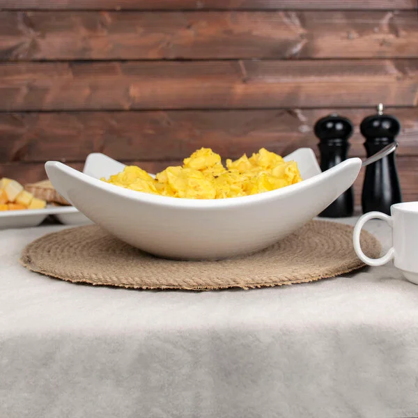 10 Strawberry Street WTR-10SQCPBWL Whittier 32 oz. White Square Porcelain Coupe Bowl - 12/Case