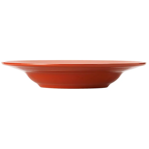 Libbey Cantina 21 oz. Cayenne Uncarved Melamine Pasta Bowl - 12/Case