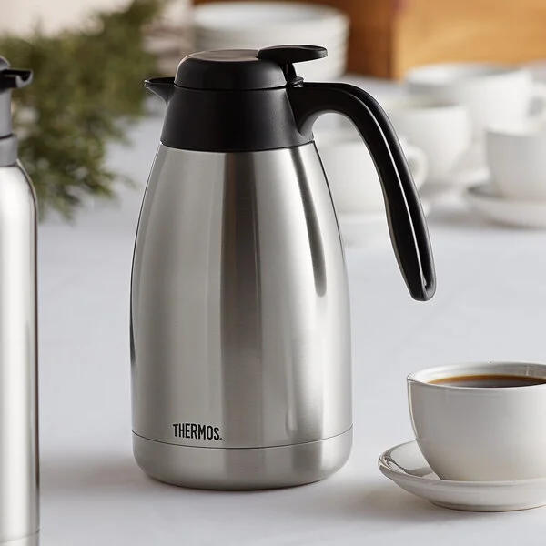 Thermos FN370 1.5 Liter Stainless Steel Vacuum Insulated Carafe with Push Button by Arc Cardinal Thermos FN370 1.5 Liter Stainless Steel Vacuum Insulated Carafe with Push Button by Arc Cardinal