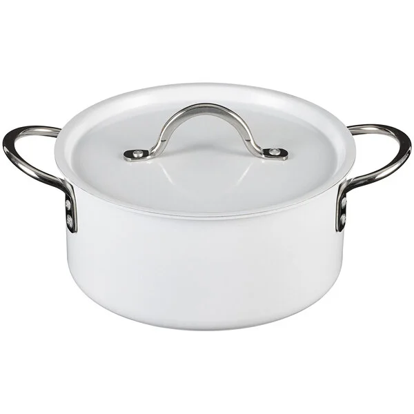 Bon Chef Country French X 3.3 Qt. Ombre White Sauce Pot with Cover 73301-OM-W Bon Chef Country French X 3.3 Qt. Ombre White Sauce Pot with Cover 73301-OM-W
