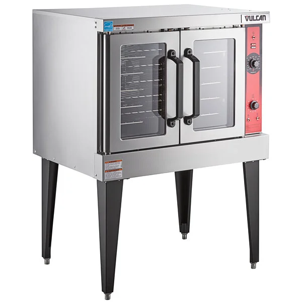 Vulcan VC4GD-1 1D150K Natural Gas Single Deck Full Size Gas Convection Oven with Solid State Controls and Legs - 50,000 BTU Vulcan VC4GD-1 1D150K Natural Gas Single Deck Full Size Gas Convection Oven with Solid State Controls and Legs - 50,000 BTU