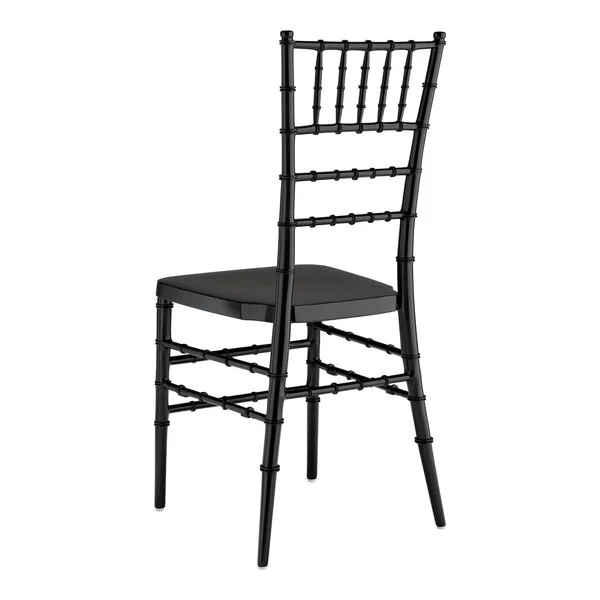 Lancaster Table & Seating Steel Reinforced Heavy-Duty Black Resin Chiavari Chair Lancaster Table & Seating Steel Reinforced Heavy-Duty Black Resin Chiavari Chair