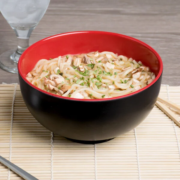 Elite Global Solutions JW542T Karma 1.5 Qt. Black and Red Round Two-Tone Melamine Bowl - 6/Case Elite Global Solutions JW542T Karma 1.5 Qt. Black and Red Round Two-Tone Melamine Bowl - 6/Case