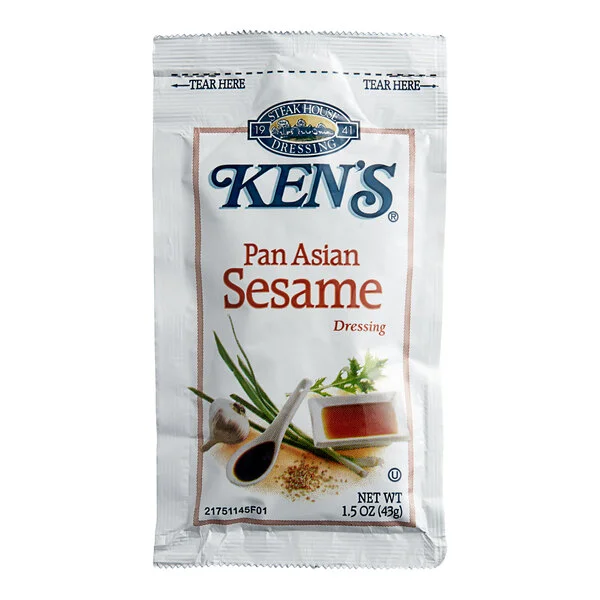 Ken's Foods Pan Asian Sesame Dressing Packet 1.5 oz. - 60/Case Ken's Foods Pan Asian Sesame Dressing Packet 1.5 oz. - 60/Case