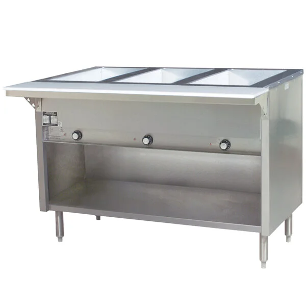 Eagle Group HT3OBE Spec Master Series Electric Steam Table with Enclosed Base 2250W - Three Pan - Open Well, 240V
