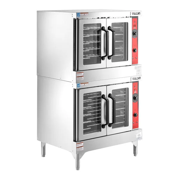 Vulcan VC44GD-NAT Natural Gas Double Deck Full Size Gas Convection Oven with Solid State Controls - 100,000 BTU Vulcan VC44GD-NAT Natural Gas Double Deck Full Size Gas Convection Oven with Solid State Controls - 100,000 BTU