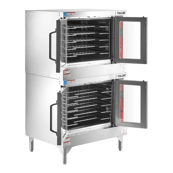 Vulcan VC44GD-NAT Natural Gas Double Deck Full Size Gas Convection Oven with Solid State Controls - 100,000 BTU Vulcan VC44GD-NAT Natural Gas Double Deck Full Size Gas Convection Oven with Solid State Controls - 100,000 BTU