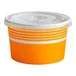 Choice 8 oz. Orange Paper Frozen Yogurt / Food Cup with Flat Lid - 50/Case Choice 8 oz. Orange Paper Frozen Yogurt / Food Cup with Flat Lid - 50/Case